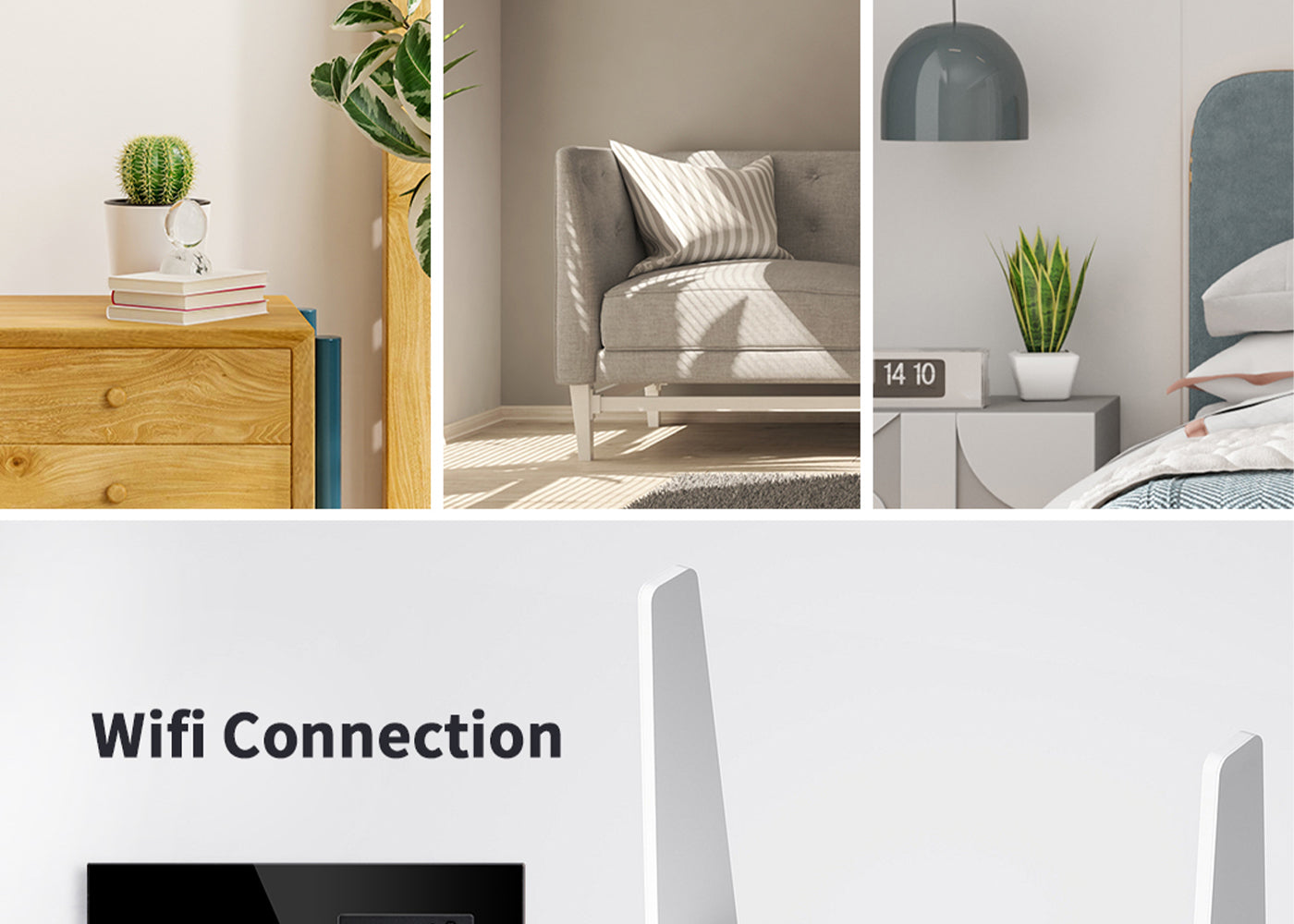 BSEED Wifi-s okos villanykapcsoló Wifi-s EU konnektorral, 157 mm