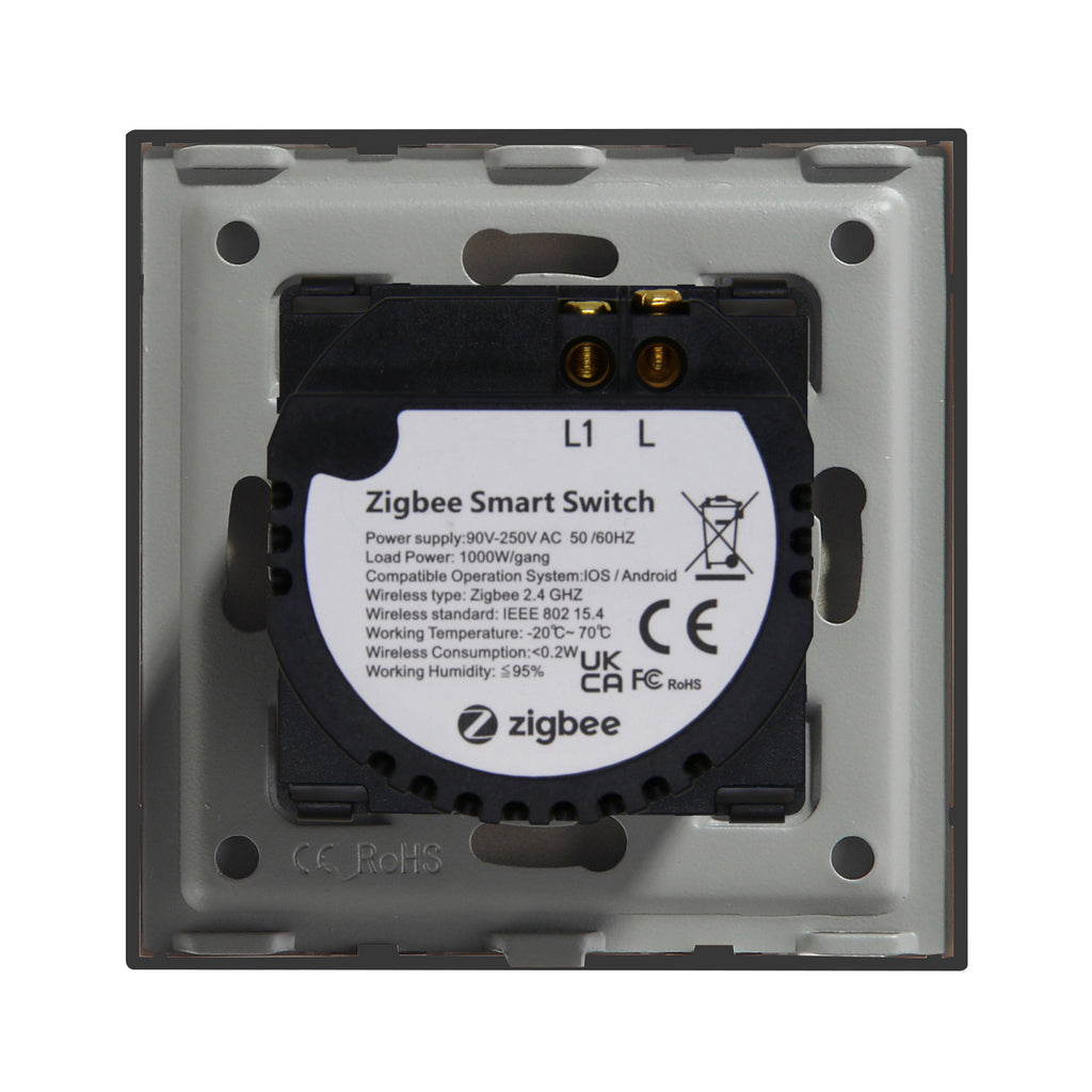 BSEED Zigbee dupla okos villanykapcsoló (nullvezeték nélkül), 157 mm