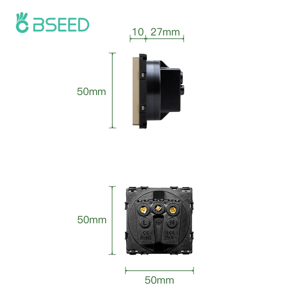 BSEED EU konnektor funkciómodul (betét) üvegkeret nélkül, DIY alkatrész