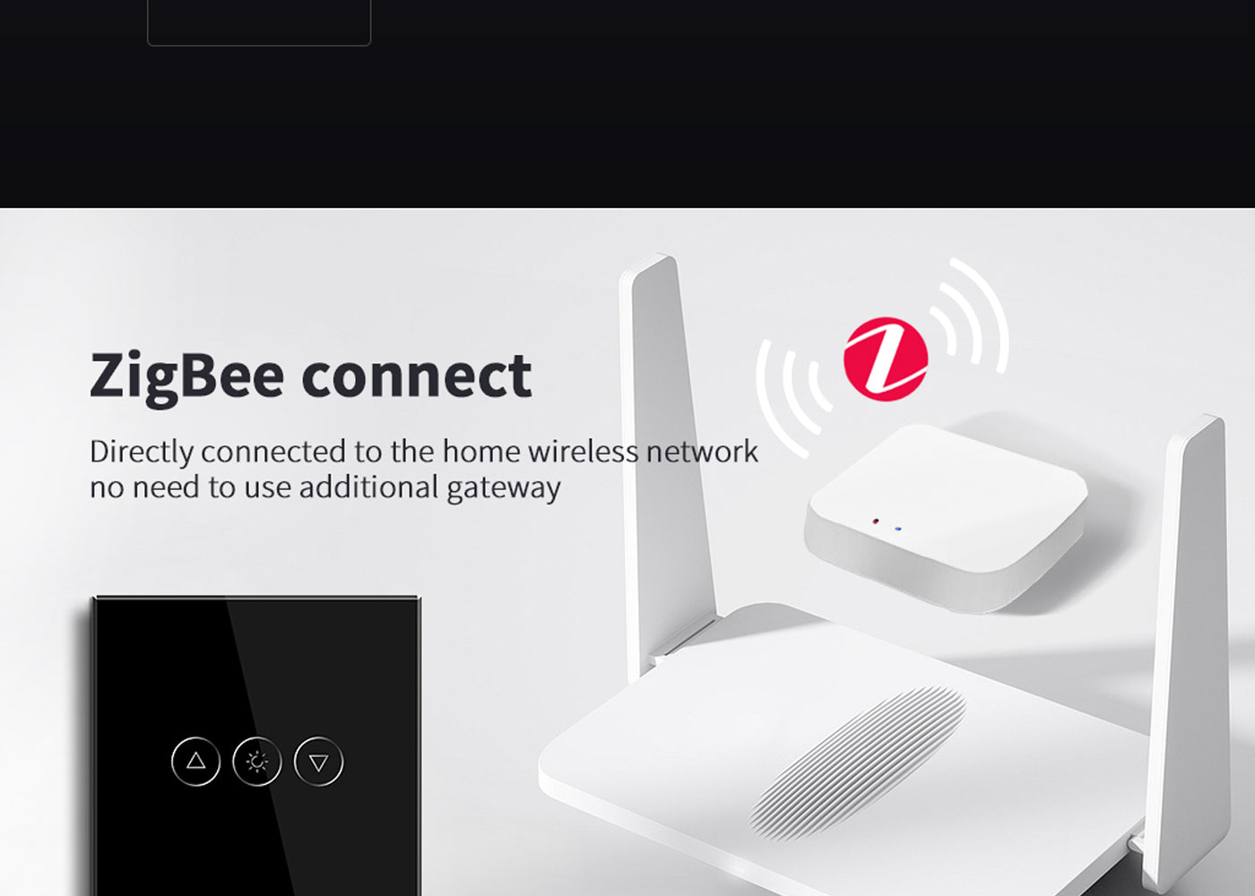 BSEED Zigbee-s érintős okos fényerő-szabályzó, üveg előlap