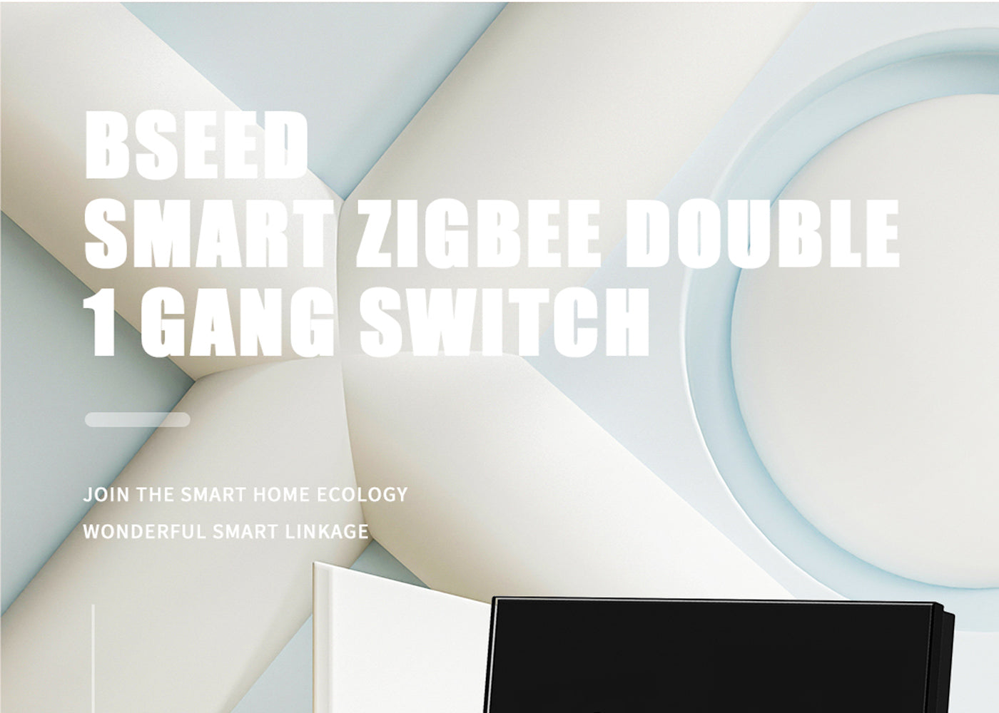 BSEED Zigbee-s dupla okos villanykapcsoló (nullvezetős), üveg előlap