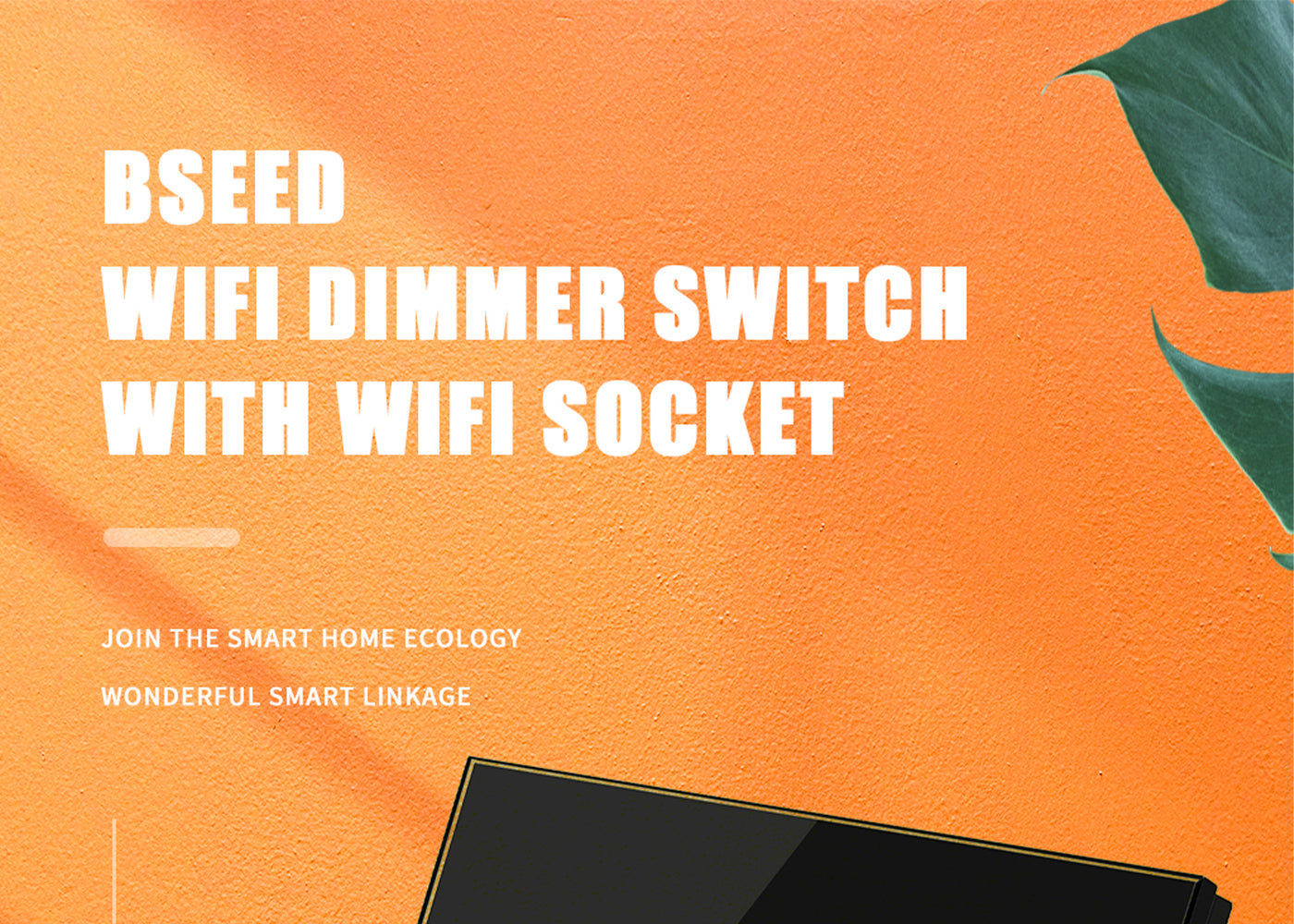 BSEED Wifi-s okos fényerő-szabályzó Wifi-s EU konnektorral, üveg előlap