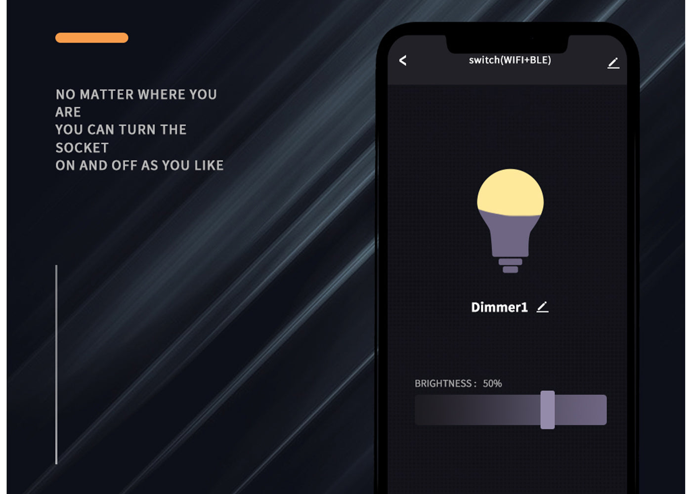 BSEED Wifi-s okos fényerő-szabályzó Wifi-s EU konnektorral, üveg előlap