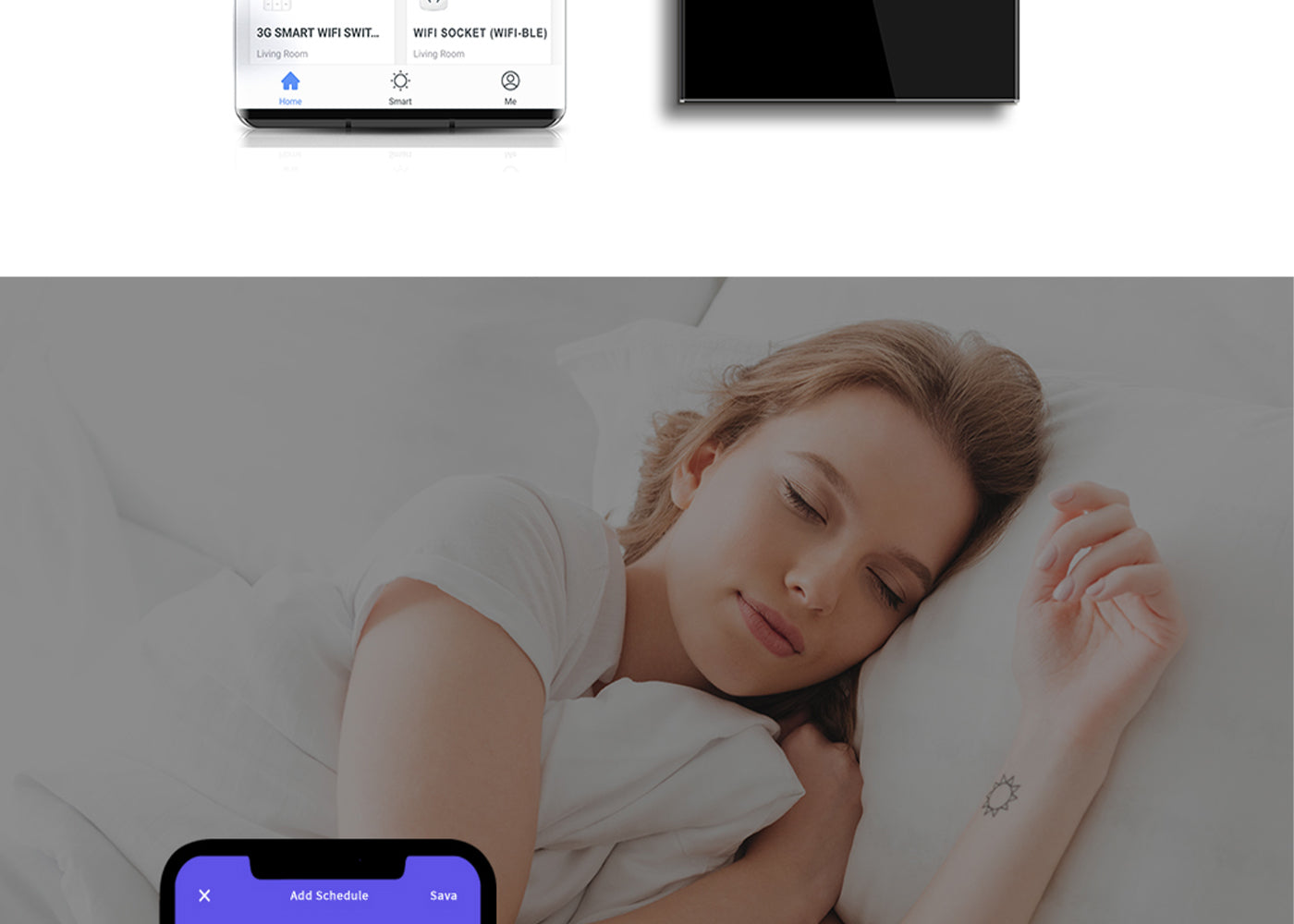 BSEED Wifi-s okos fényerő-szabályzó, 1 kapcsolós