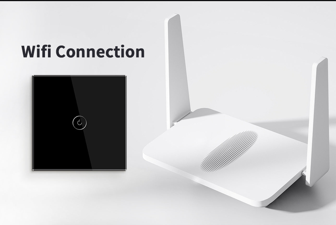 BSEED Wifi-s okos érintős villanykapcsoló (nullvezetős), 86 mm
