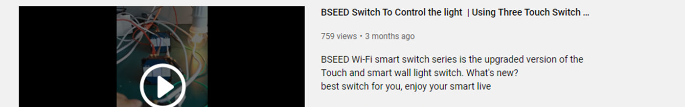 BSEED Wifi-s okos érintős villanykapcsoló (nullvezetős), 86 mm