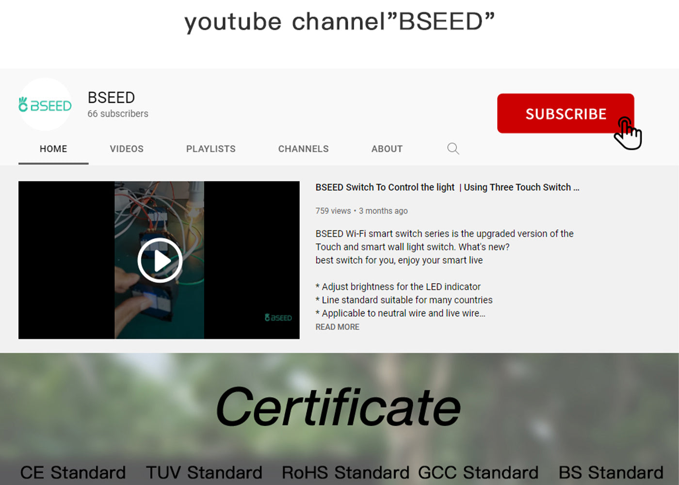 BSEED Wifi-s okos redőnykapcsoló, üveg előlap