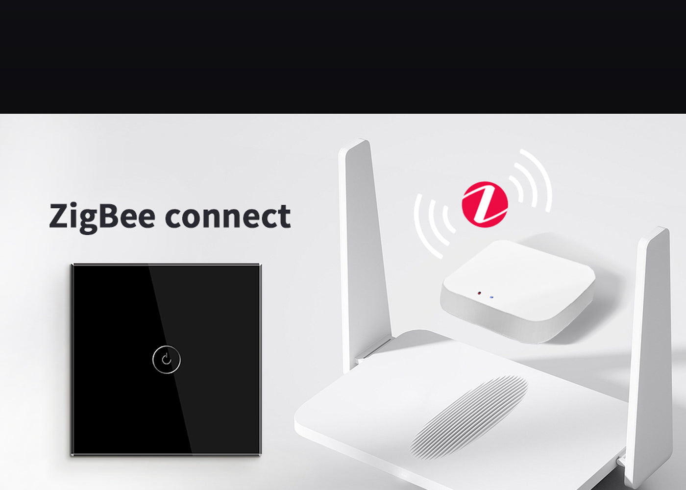 BSEED Zigbee okos villanykapcsoló (nullvezetős), 1–4 kapcsolós