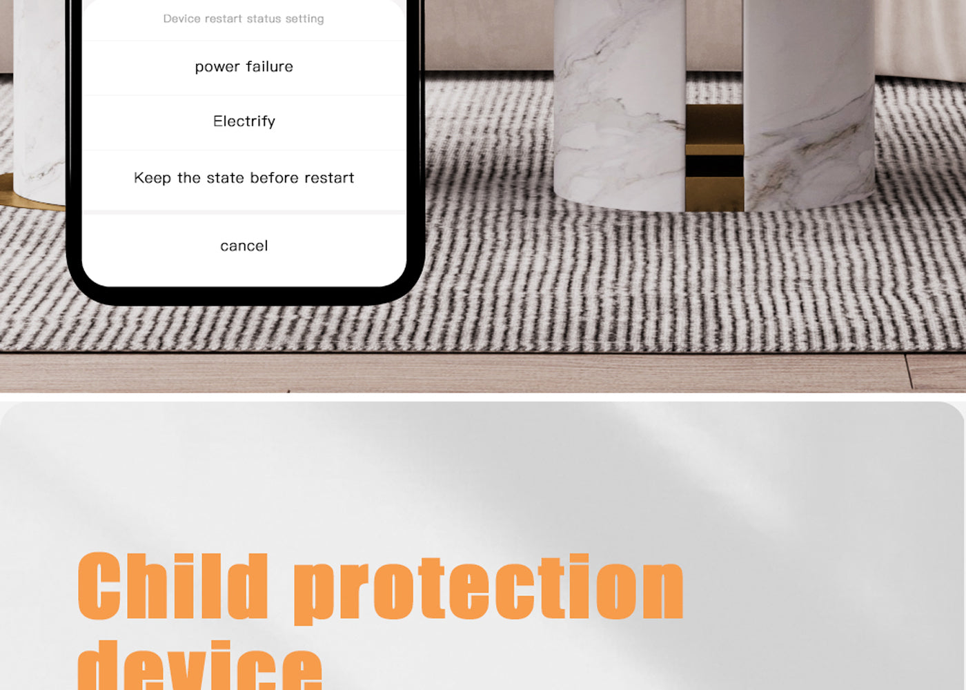 BSEED Zigbee-s okos EU konnektor gyermekvédelemmel, üveg előlap