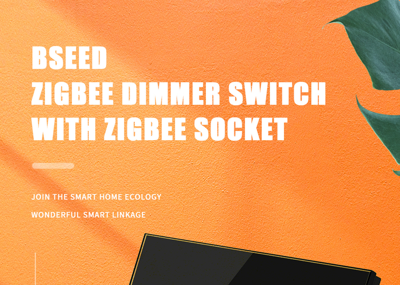 BSEED Zigbee-s fényerő-szabályzó Zigbee-s EU konnektorral, üveg előlap