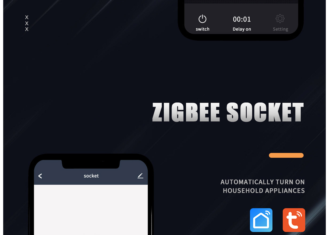 BSEED Zigbee-s fényerő-szabályzó Zigbee-s EU konnektorral, üveg előlap
