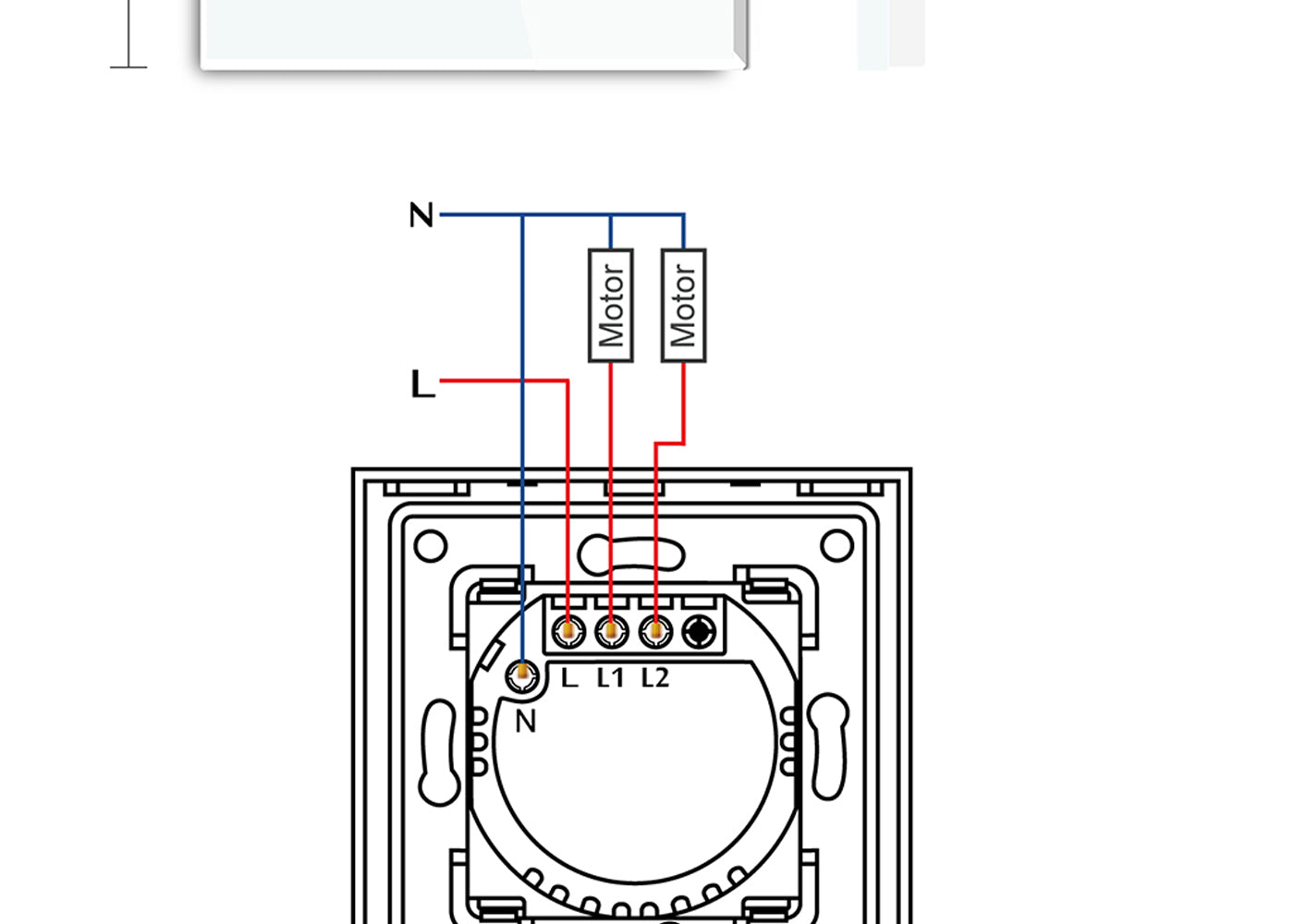 BSEED Zigbee érintős okos redőnykapcsoló
