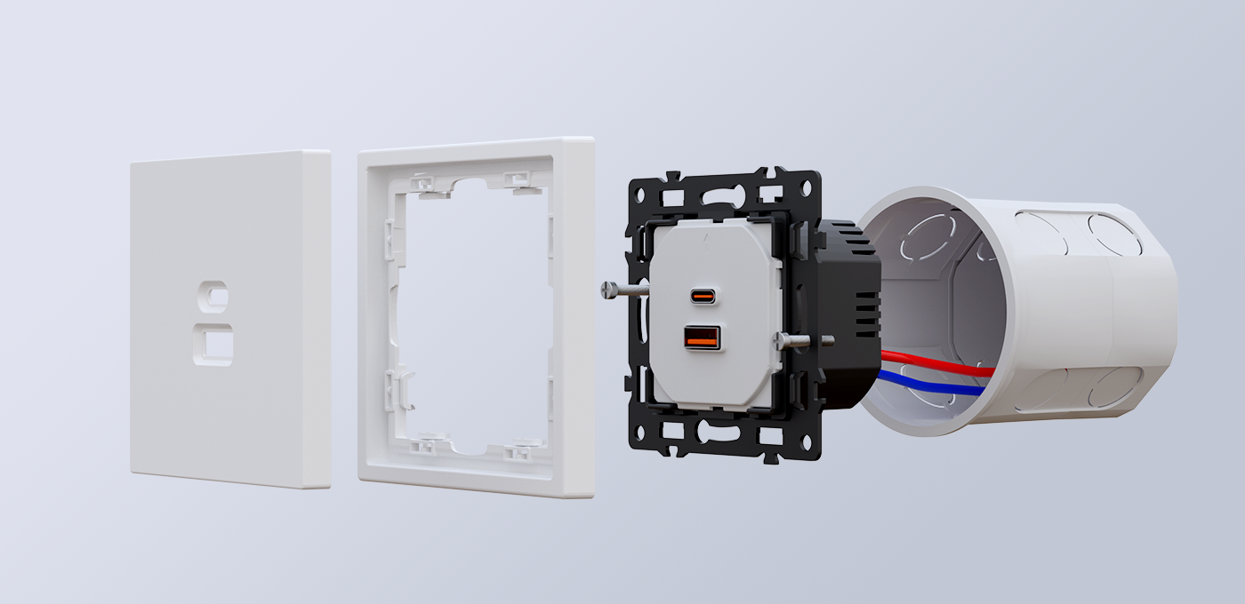 BSEED Grand 65W-os USB-C gyorstöltő aljzat, PD3.0