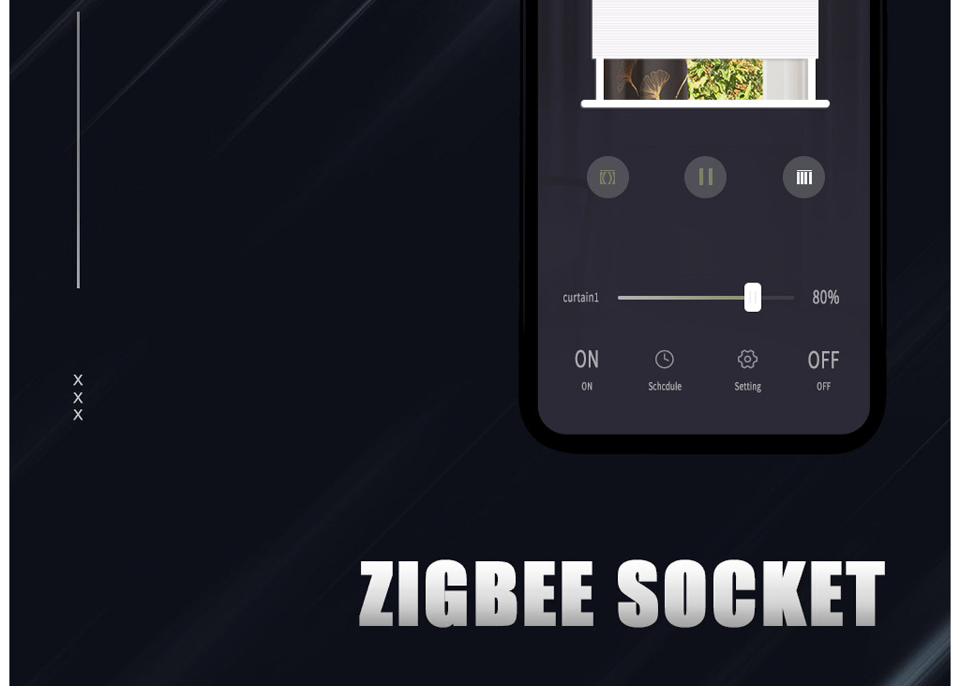 BSEED Zigbee érintős redőnykapcsoló EU konnektorral, üveg előlap, 157 mm