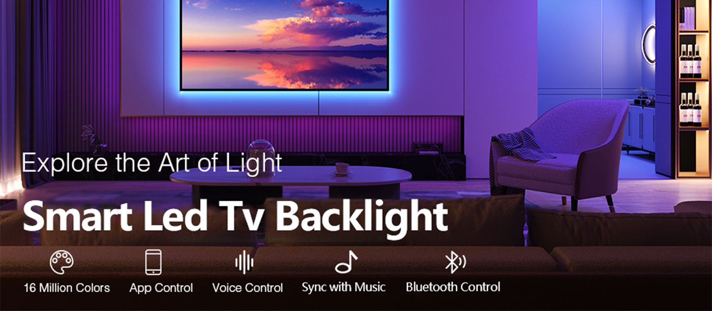 BSEED Wifi/Bluetooth okos LED neon fénycsík HDMI szinkrondobozzal