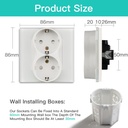BSEED EU fali konnektor üveg előlappal 7