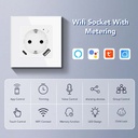 BSEED Wifi-s okos EU konnektor USB és Type-C töltővel, fogyasztásméréssel 4