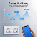 BSEED Wifi-s okos EU konnektor USB és Type-C töltővel, fogyasztásméréssel 5