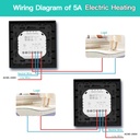BSEED Echo Wifi-s érintős LED kijelzős szobatermosztát padlófűtéshez 5