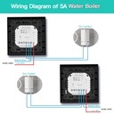 BSEED Echo Wifi-s érintős LED kijelzős szobatermosztát padlófűtéshez 6