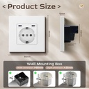 BSEED EU fali konnektor két 20W-os USB-C töltőporttal 7