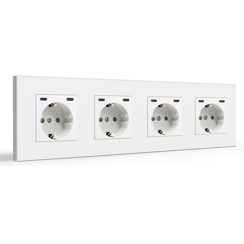 BSEED EU fali konnektor két 20W-os USB-C töltőporttal 10