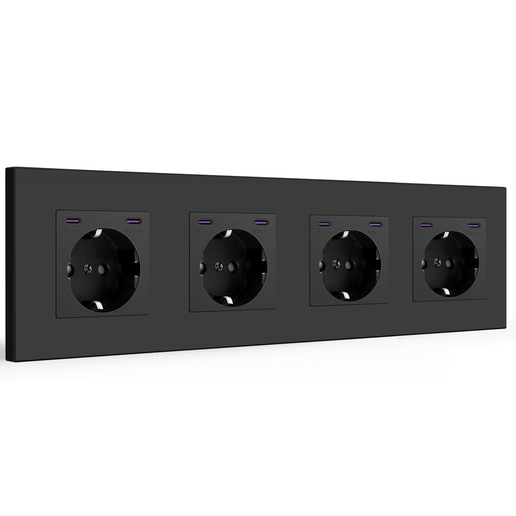 BSEED EU fali konnektor két 20W-os USB-C töltőporttal 11