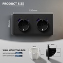 BSEED Grand EU konnektor 20W-os USB-C töltővel, körmös rögzítéssel 10