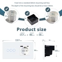 BSEED Wifi-s érintős villanykapcsoló EU konnektorral és 20W USB-C gyorstöltővel 9
