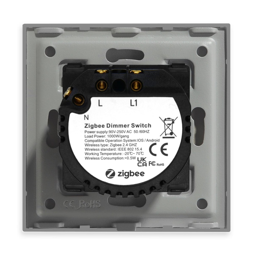 BSEED Zigbee-s érintős okos fényerő-szabályzó, üveg előlap 14