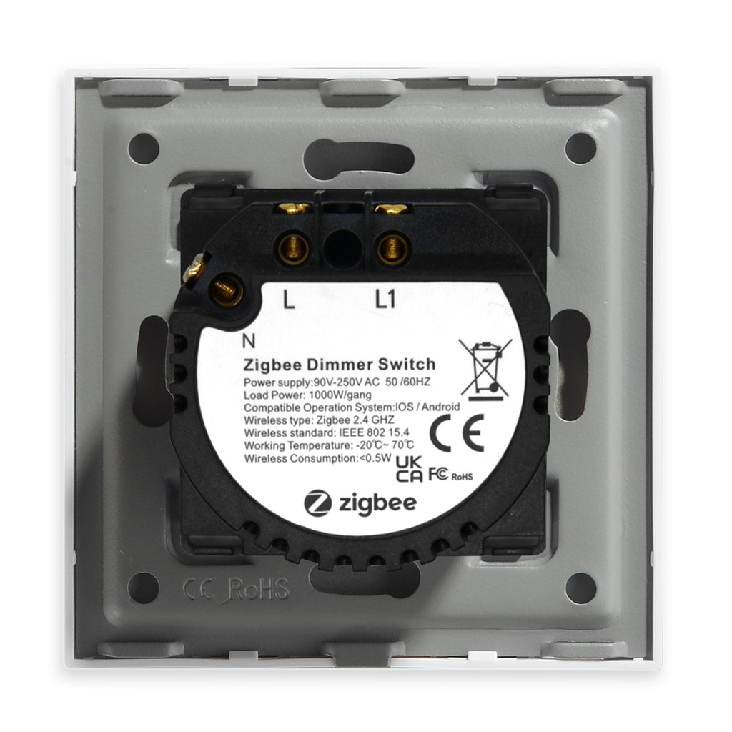 BSEED Zigbee-s érintős okos fényerő-szabályzó, üveg előlap 18