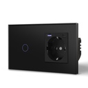 BSEED Wifi-s érintős villanykapcsoló EU konnektorral és 20W USB-C gyorstöltővel 11