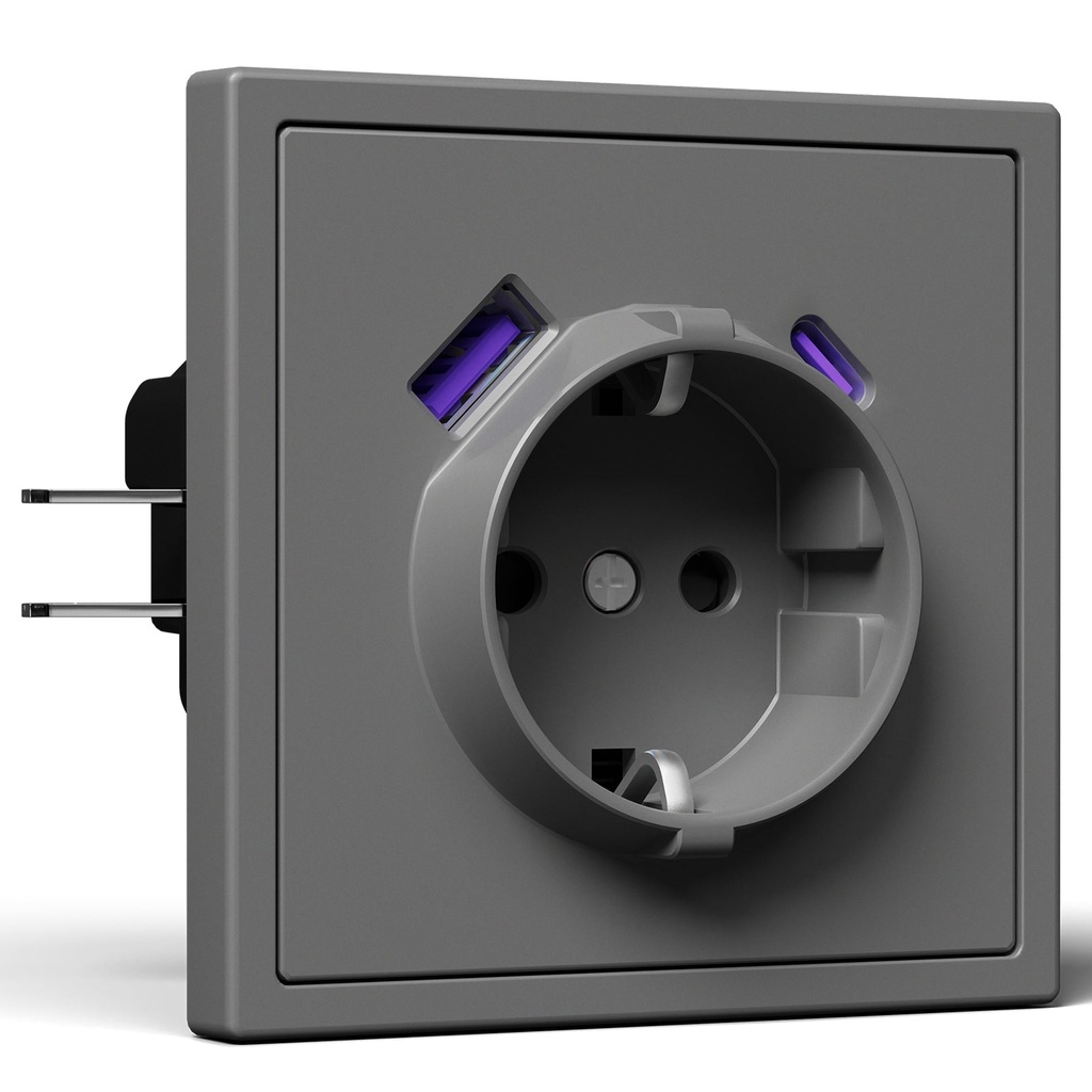 BSEED Grand EU konnektor 20W-os USB-C töltővel, körmös rögzítéssel 18