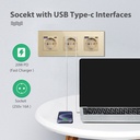 BSEED EU konnektor 20W PD USB-C gyorstöltővel, üveg vagy műanyag előlap 5
