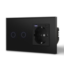 BSEED Wifi-s érintős villanykapcsoló EU konnektorral és 20W USB-C gyorstöltővel 13