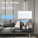 BSEED Zigbee-s dupla okos villanykapcsoló (nullvezetős), üveg előlap 2