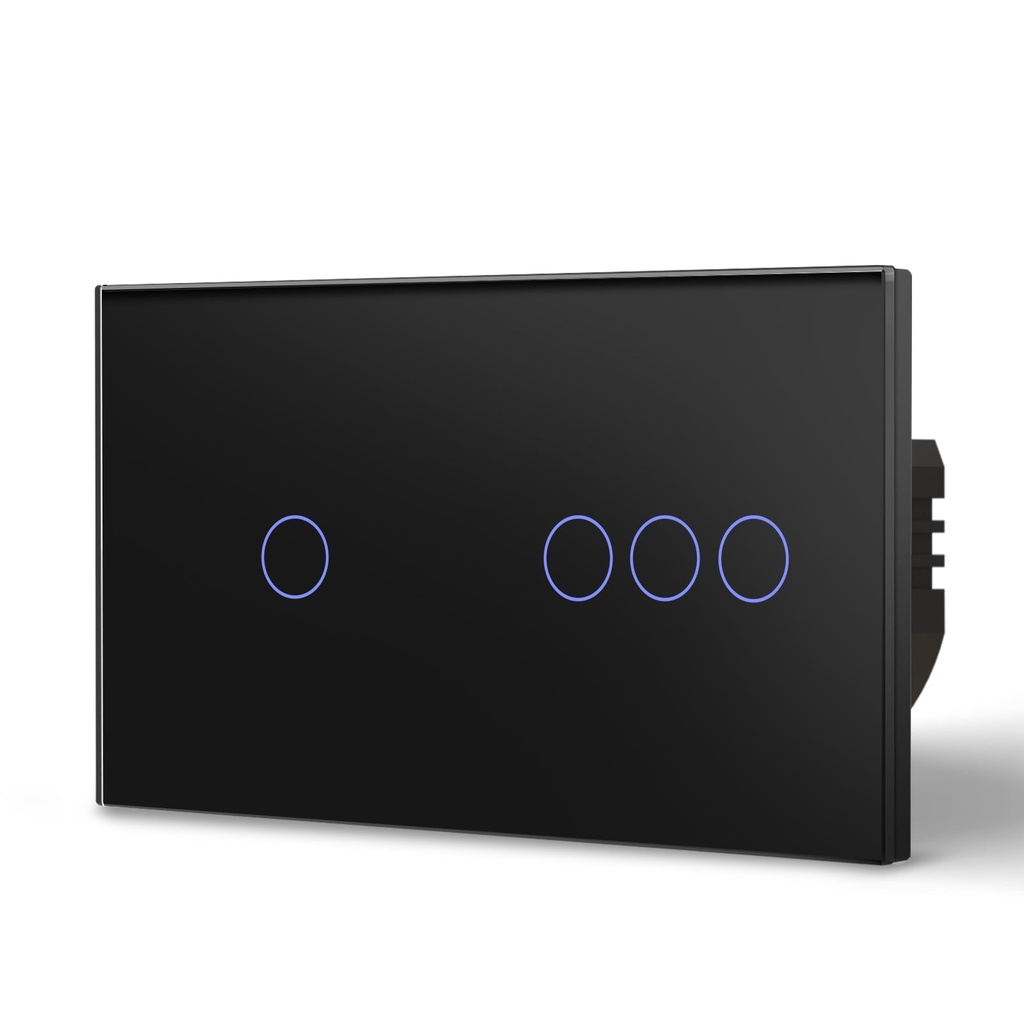 BSEED Zigbee-s dupla okos villanykapcsoló (nullvezetős), üveg előlap 18