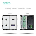 BSEED funkciómodulok (betétek): konnektor, USB-C, TV/SAT, adat- és kapcsolómodul 1