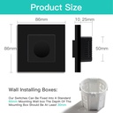 BSEED nyomógombos fényerő- és ventilátor-szabályzó, üveg előlap 5