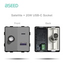 BSEED funkciómodulok (betétek): konnektor, USB-C, TV/SAT, adat- és kapcsolómodul 10