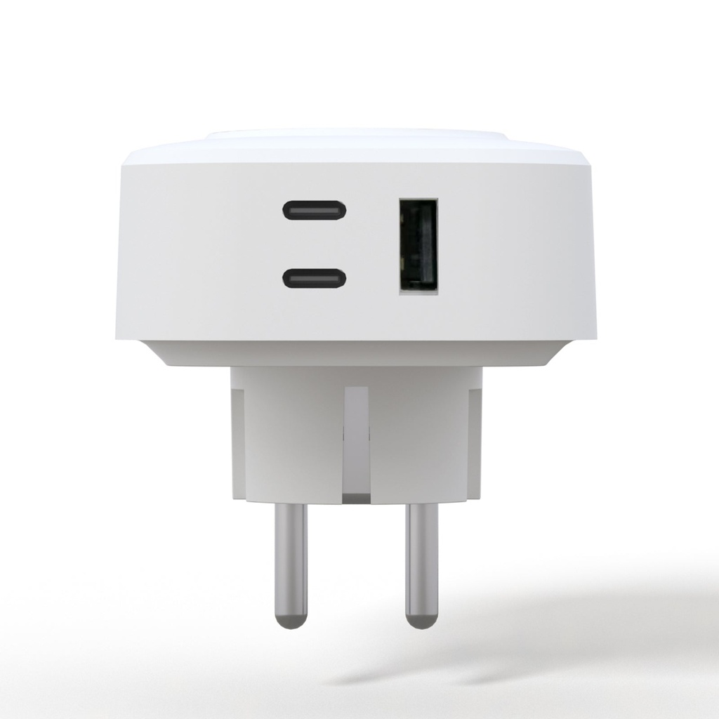 BSEED Wifi-s okos EU konnektor 30W USB/Type-C töltővel, fogyasztásméréssel, Bluetooth 2