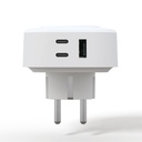 BSEED Wifi-s okos EU konnektor 30W USB/Type-C töltővel, fogyasztásméréssel, Bluetooth 2