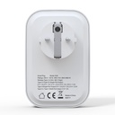 BSEED Wifi-s okos EU konnektor 30W USB/Type-C töltővel, fogyasztásméréssel, Bluetooth 3
