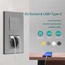 BSEED villanykapcsoló hagyományos EU konnektorral és USB-C csatlakozóval 5