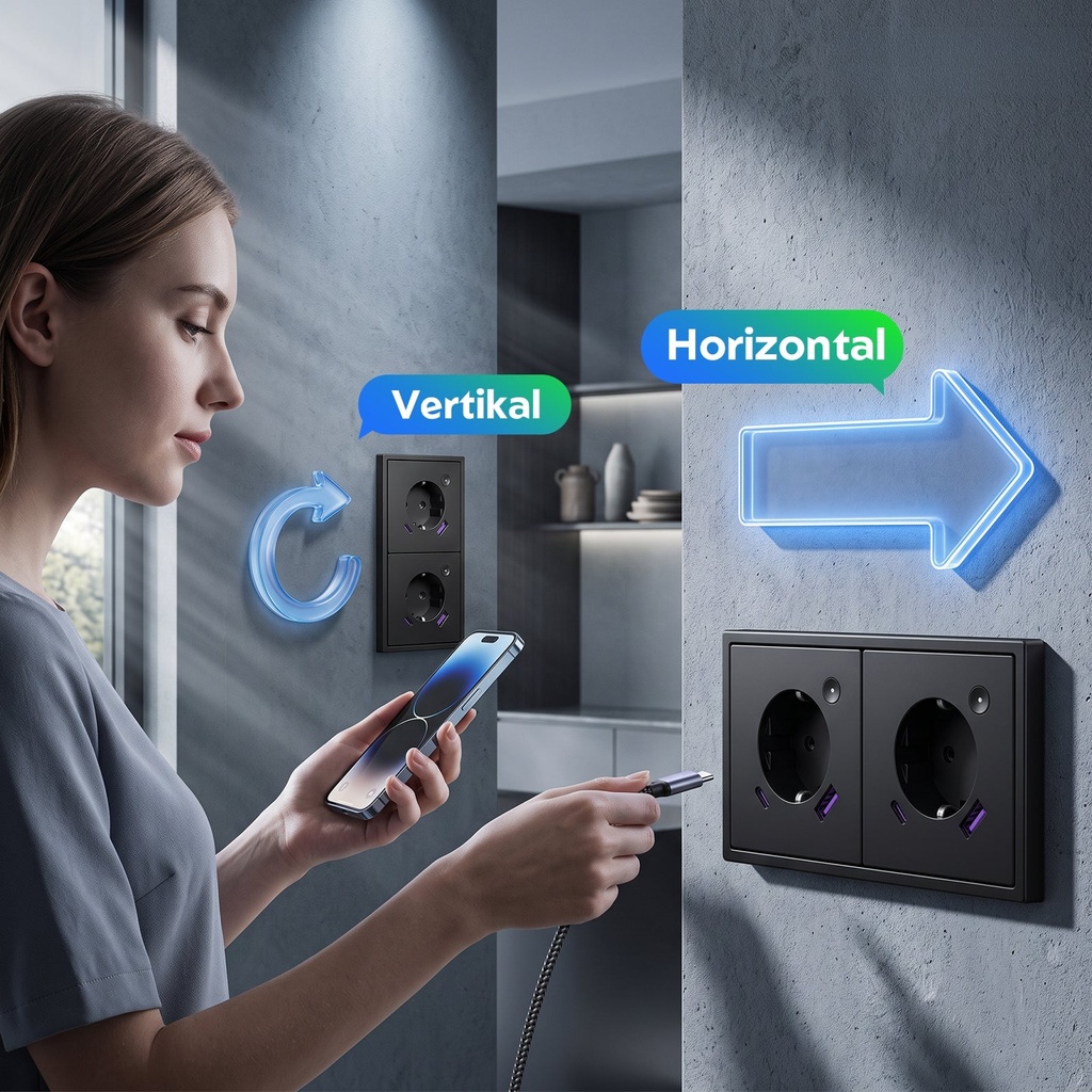 BSEED Grand Wifi-s okos EU konnektor fogyasztásméréssel, 20W USB-C porttal 8