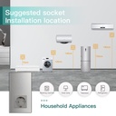 BSEED Zigbee-s érintős villanykapcsoló (nullvezeték nélkül) EU konnektorral 9
