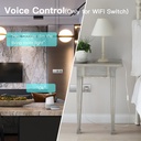 BSEED Wifi-s okos fényerő-szabályzó EU konnektorral, 228 mm, fehér 4