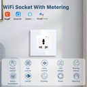 BSEED Wifi-s okos fali konnektor fogyasztásméréssel, üveg előlap 1