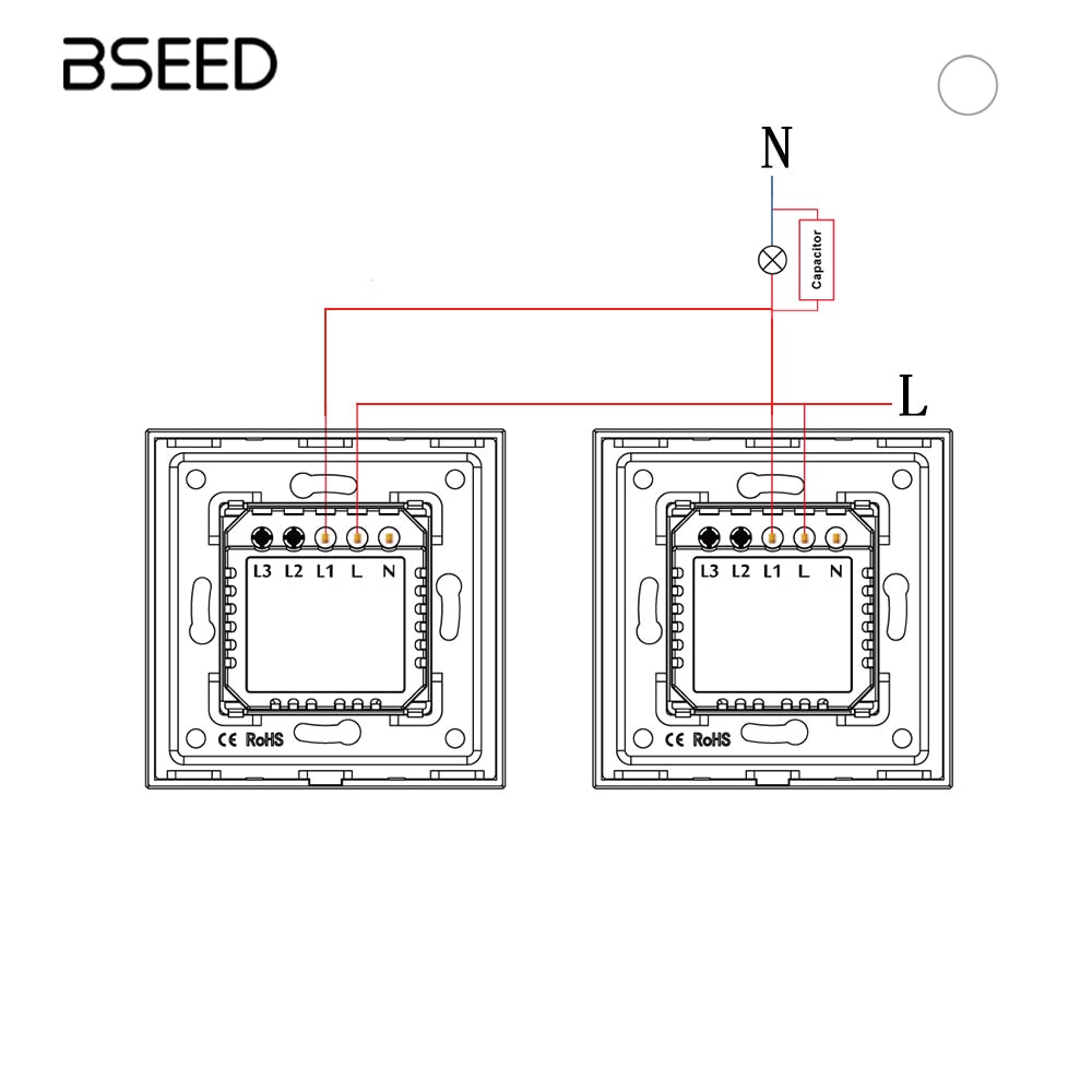BSEED Wifi-s okos villanykapcsoló nullvezeték nélkül, többhelyes vezérléssel 11