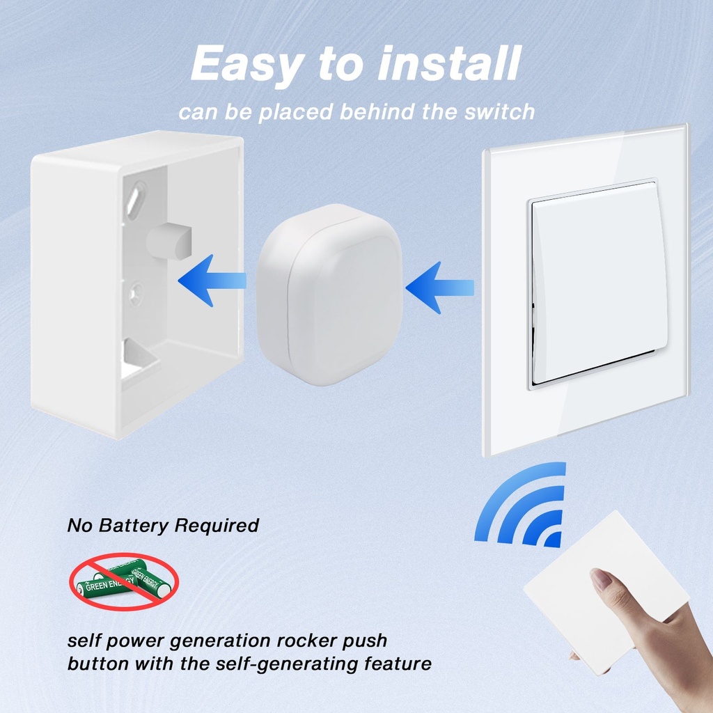 BSEED Wifi + RF433 okos kapcsolómodul, opcionális vezeték nélküli nyomókapcsolóval 4